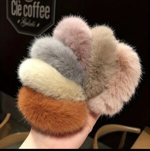 6 Piece Luxe Faux Fur Scrunchies Set